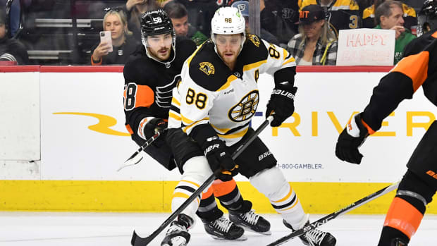 Boston Bruins right wing David Pastrnak.